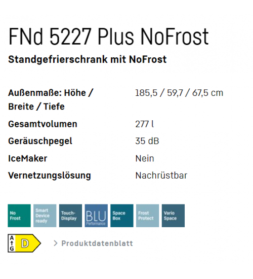 LIEBHERR利勃海尔FNd 5227 Plus独立式冰箱 无霜